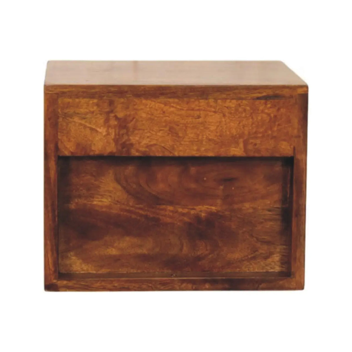 Solis 2 Drawer Chestnut Wall Mounted Nightstand | Bedside Table