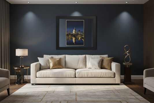 London Westminster Bridge at Night Framed Wall Art | Luxury Print