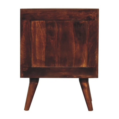 T-Bar Raised Back Bedside Table | Nightstand