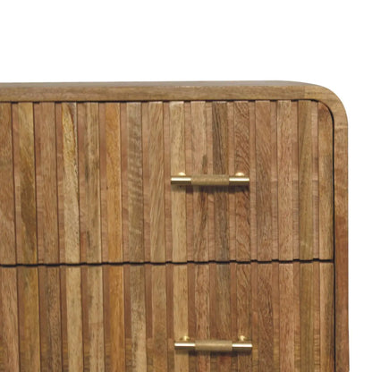 T-bar Ridged Chest of Drawers