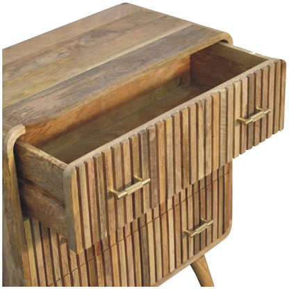 T-bar Ridged Chest of Drawers