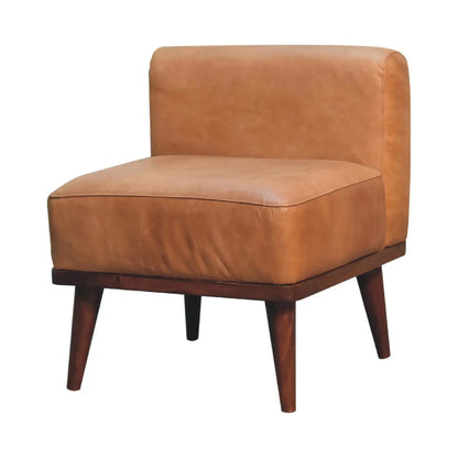 Tan Buffalo Backrest Footstool | Ottoman