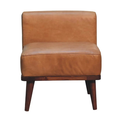 Tan Buffalo Backrest Footstool | Ottoman