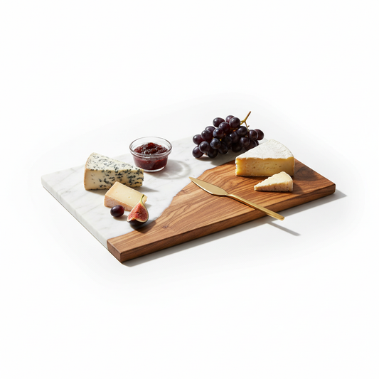 The Aethel Marble & Acacia Serving Board