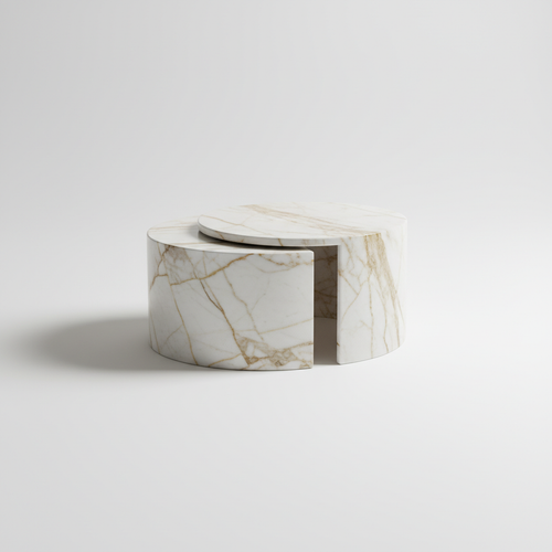 The 'Aura' Calacatta Gold Marble Nesting Duo