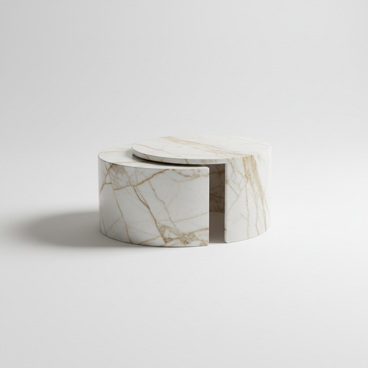 The 'Aura' Calacatta Gold Marble Nesting Duo