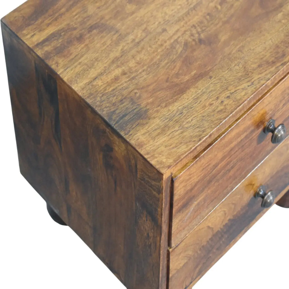Tula 2 Drawer Chestnut Nightstand | Bedside Table