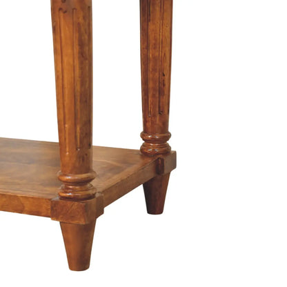 Turned Legs Chestnut 1 Drawer Bedside Table | Nightstand