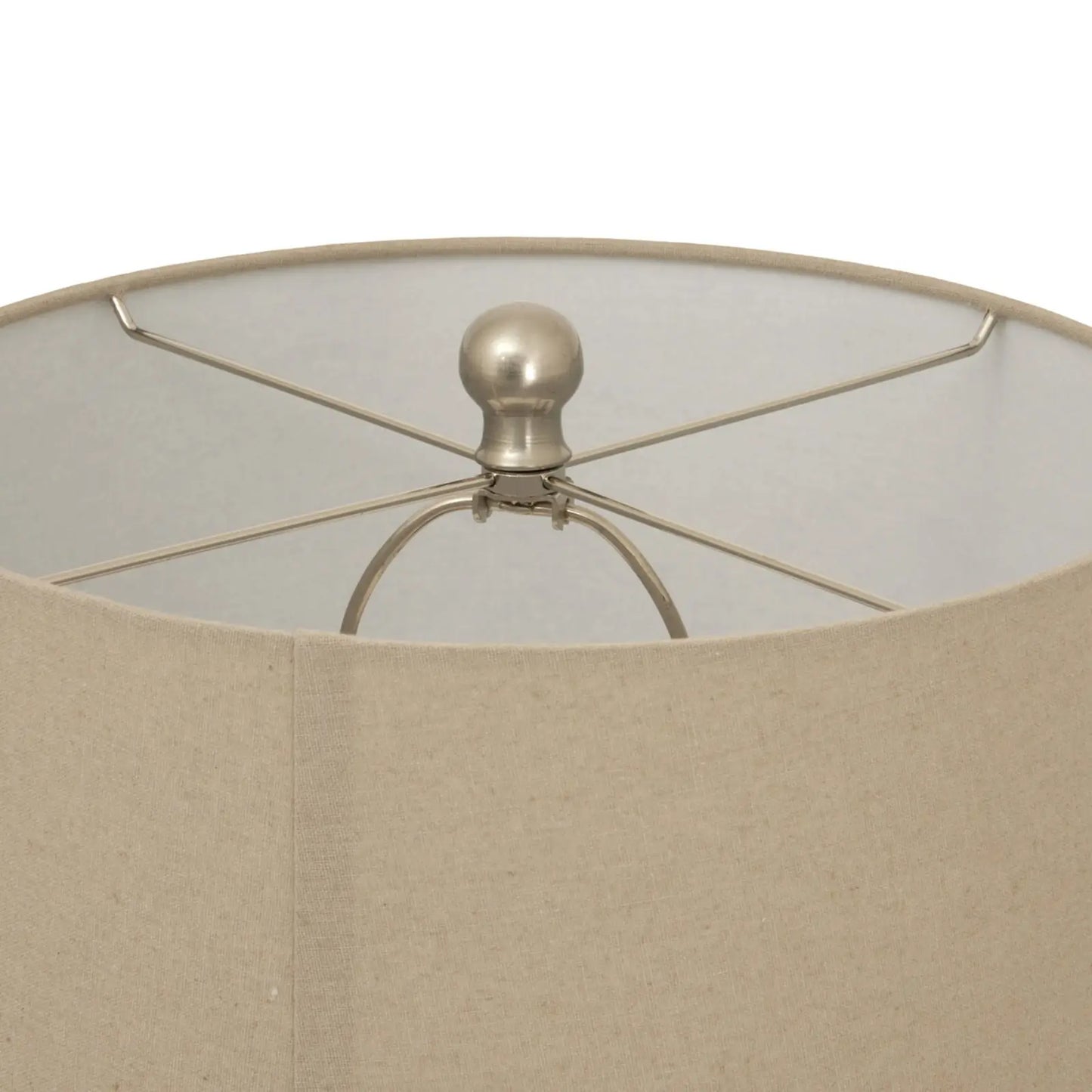 Twill Weave Ceramic Table Lamp With Linen Shade