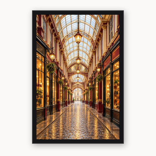 Victorian Arcade framed wall art by Livvat, black frame