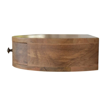 Wall Mounted Rounded Bedside Table | Nightstand