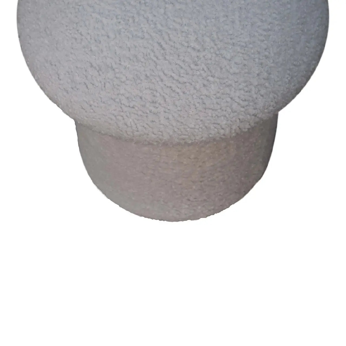 White Boucle Mushroom Footstool | Ottoman