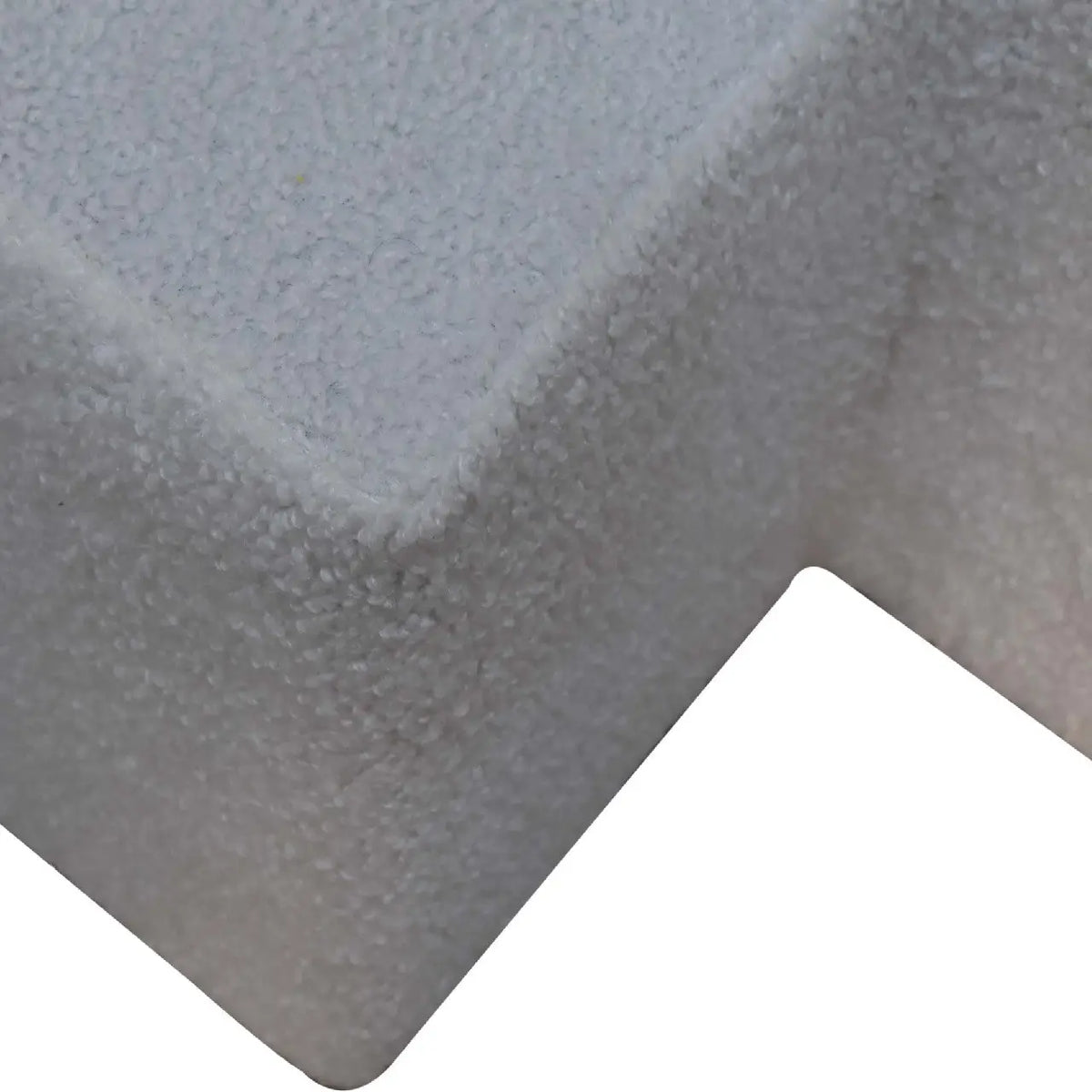 White Boucle Twin Footstool | Ottoman