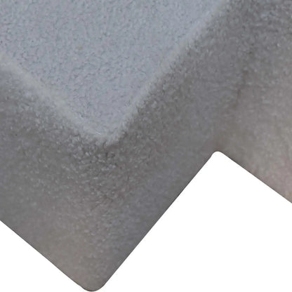 White Boucle Twin Footstool | Ottoman
