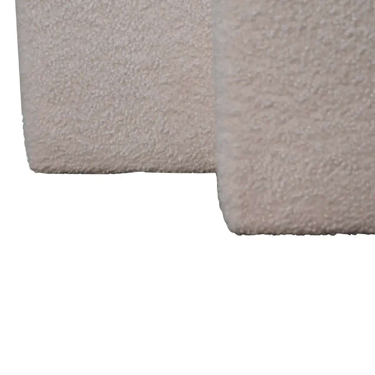 White Boucle Twin Footstool | Ottoman