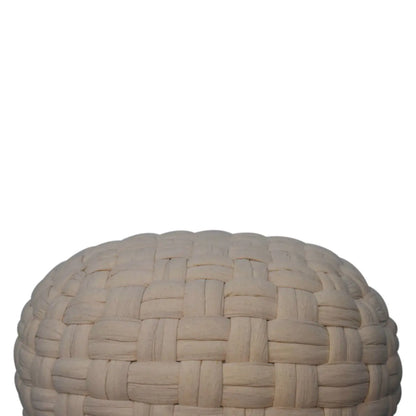 White Tube Pouffe | Footstool | Ottoman