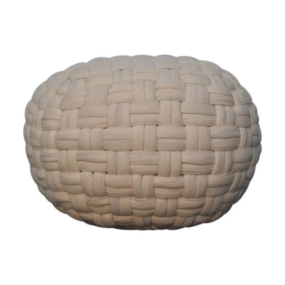 White Tube Pouffe | Footstool | Ottoman