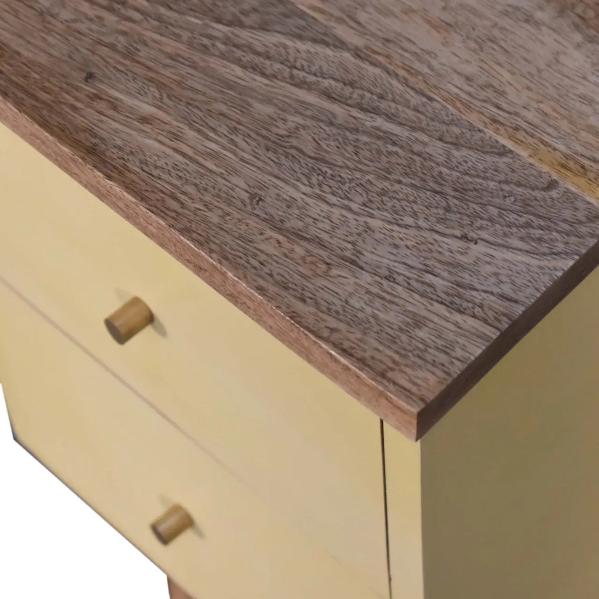 Yellow Hand Painted Bedside Table | Nightstand
