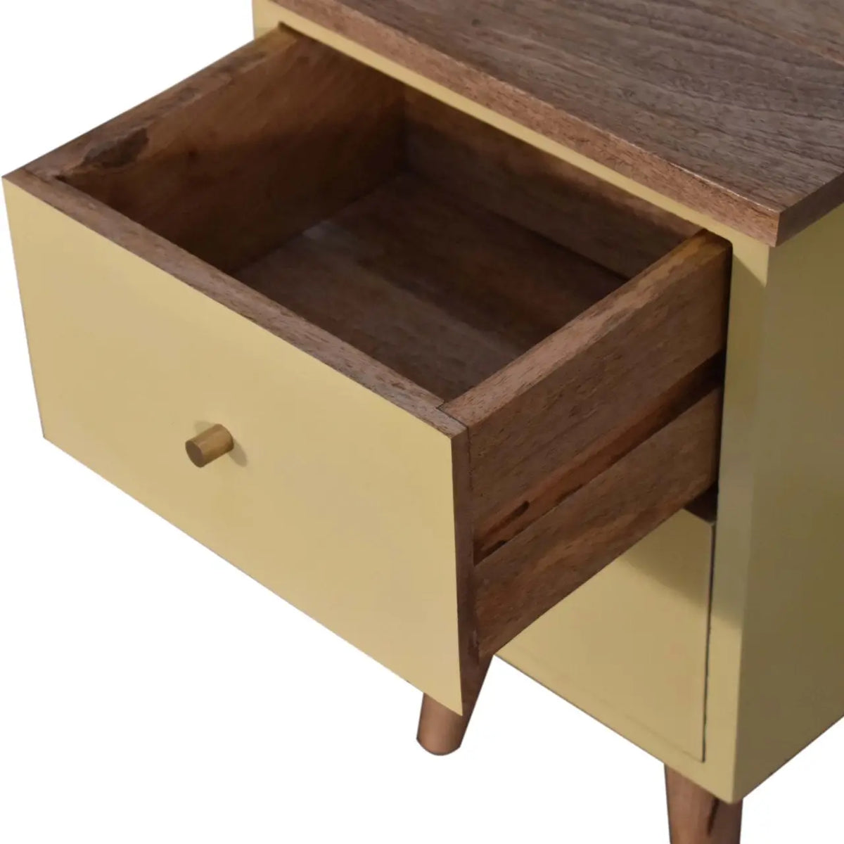 Yellow Hand Painted Bedside Table | Nightstand